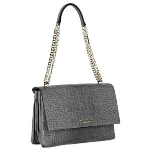 Bruno Magli Croc-Embossed Leather Chain
Strap Shoulder Bag In Grey